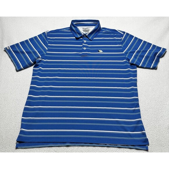 Straight Down Performance Polo Golf Shirt Men's XL Striped Bird LOGO* - Picture 2 of 9